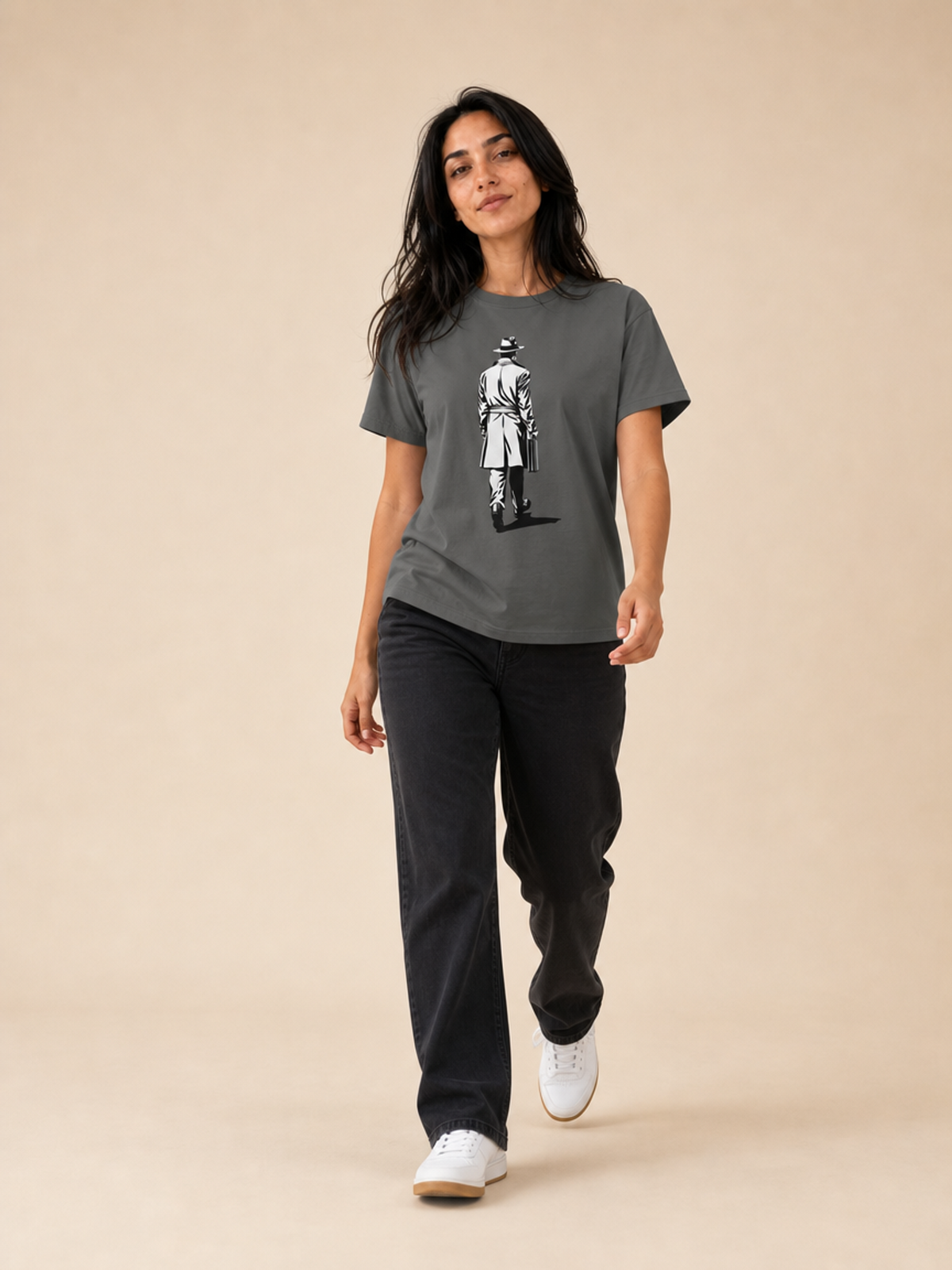 Noir Detective Heavyweight Tee - Pepper | Premium Streetwear Apparel