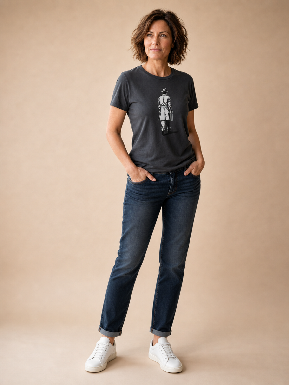 Noir Detective Heavyweight Tee - Pepper | Premium Streetwear Apparel
