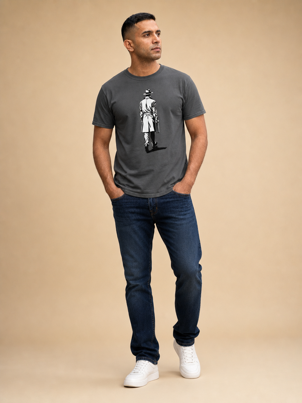 Noir Detective Heavyweight Tee - Pepper | Premium Streetwear Apparel